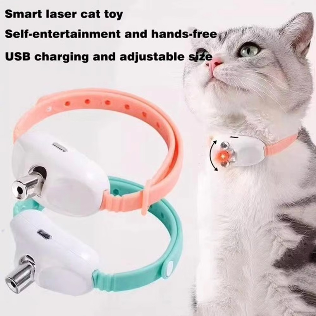 Smart LED Laser Cat Collar Toy - Laser Pointer Cat Toy Automatic ulasan dan harga