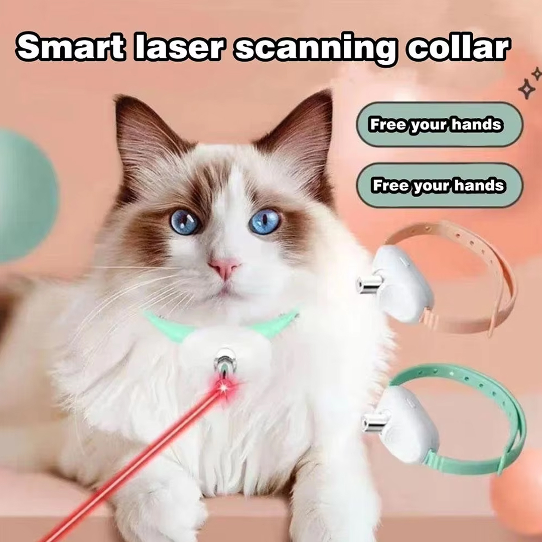 Smart LED Laser Cat Collar Toy - Laser Pointer Cat Toy Automatic ulasan dan harga