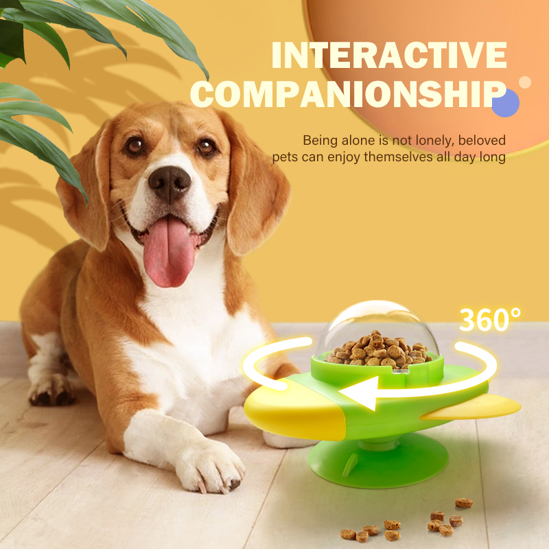 Rocket Shape Rotating Cat Dog  - Dog Puzzle Feeder Toy ulasan dan harga