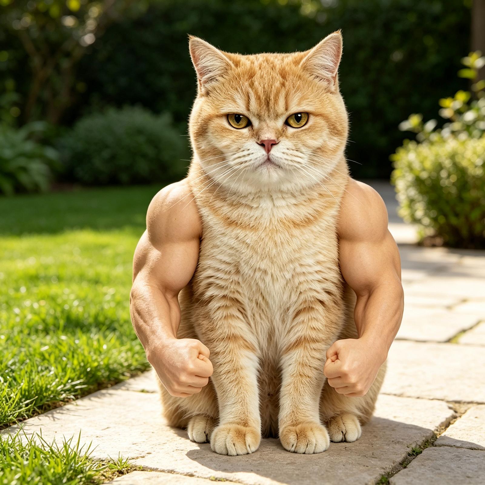 Funny Cat Muscle Arm 3D Printe - Interactive Squeaky Plush Dog Toy ulasan dan harga