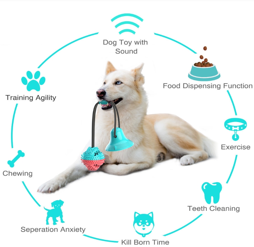 Dog Chew Toys for Aggressive C - Rubber Treat Dispensing Dog Toy ulasan dan harga