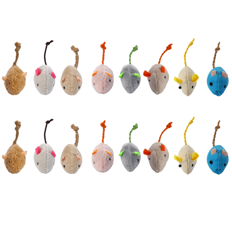 16PCS Interactive Cat Mice Toy - Catnip Interactive Plush Mouse ulasan dan harga
