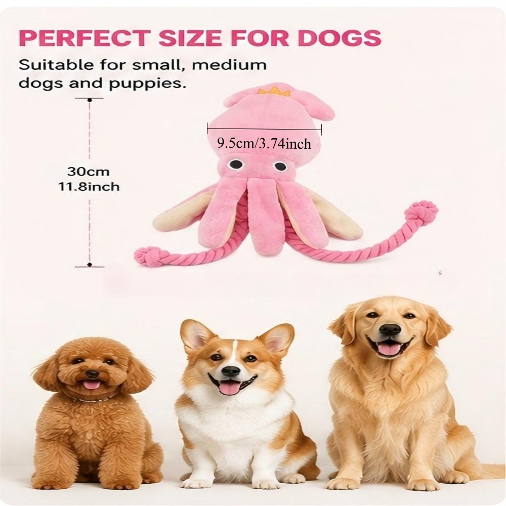 Giant Plush Octopus Dog Chew T - Dog Rope Toy Aggressive Chewers ulasan dan harga