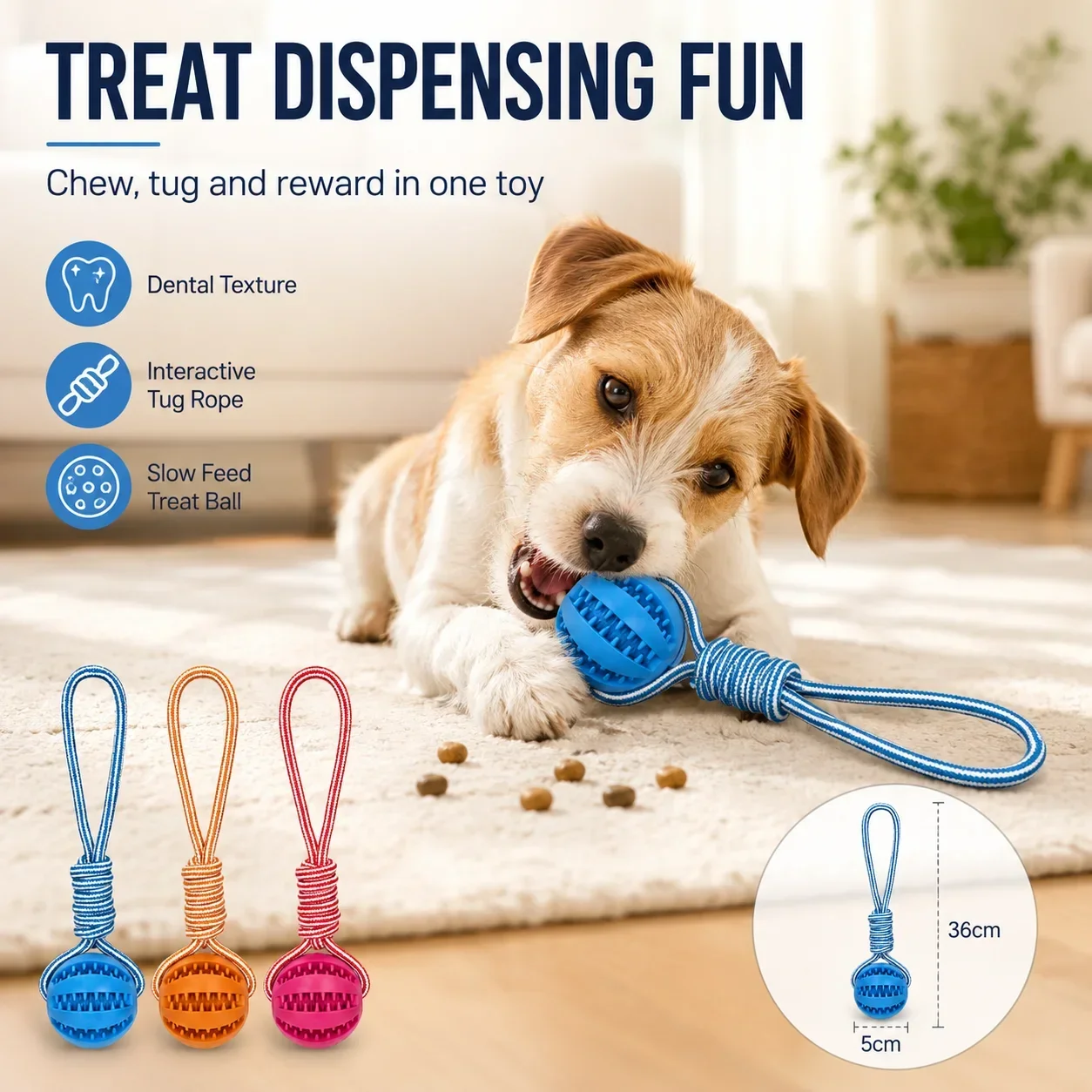 Leaky Rubber Dog Ball Toy, Int - Rubber Treat Dispensing Dog Toy ulasan dan harga