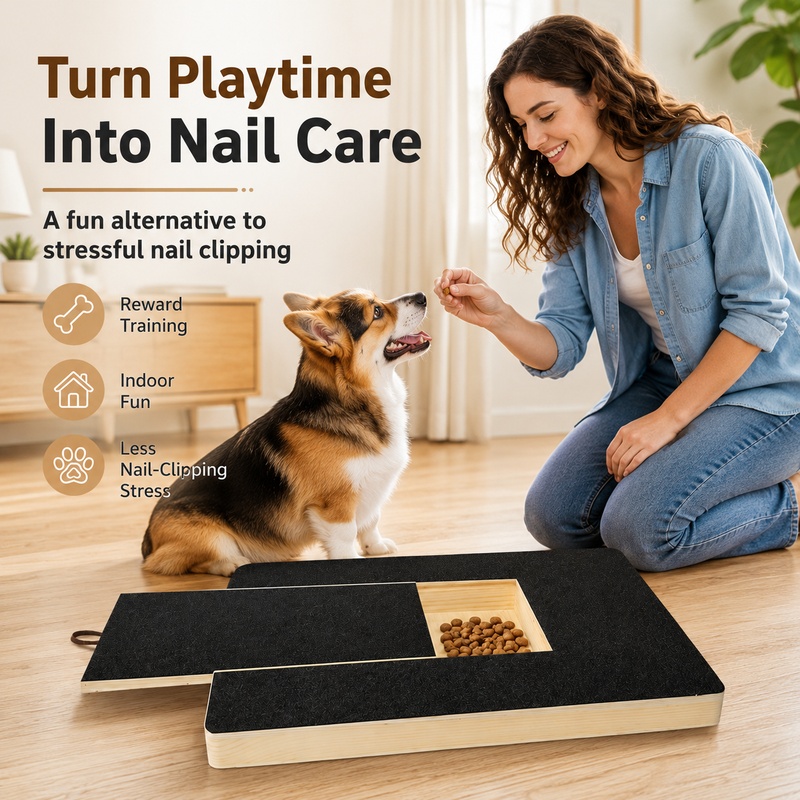 Wooden Dog Nail Scratch Board  - Suction Cup Dog Tug Toy ulasan dan harga