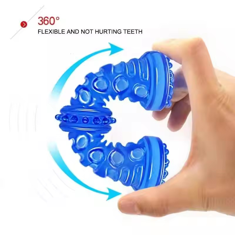 Squeaky Rubber Dog Chew Toy Bi - Teeth Cleaning Dog Chew Bone ulasan dan harga