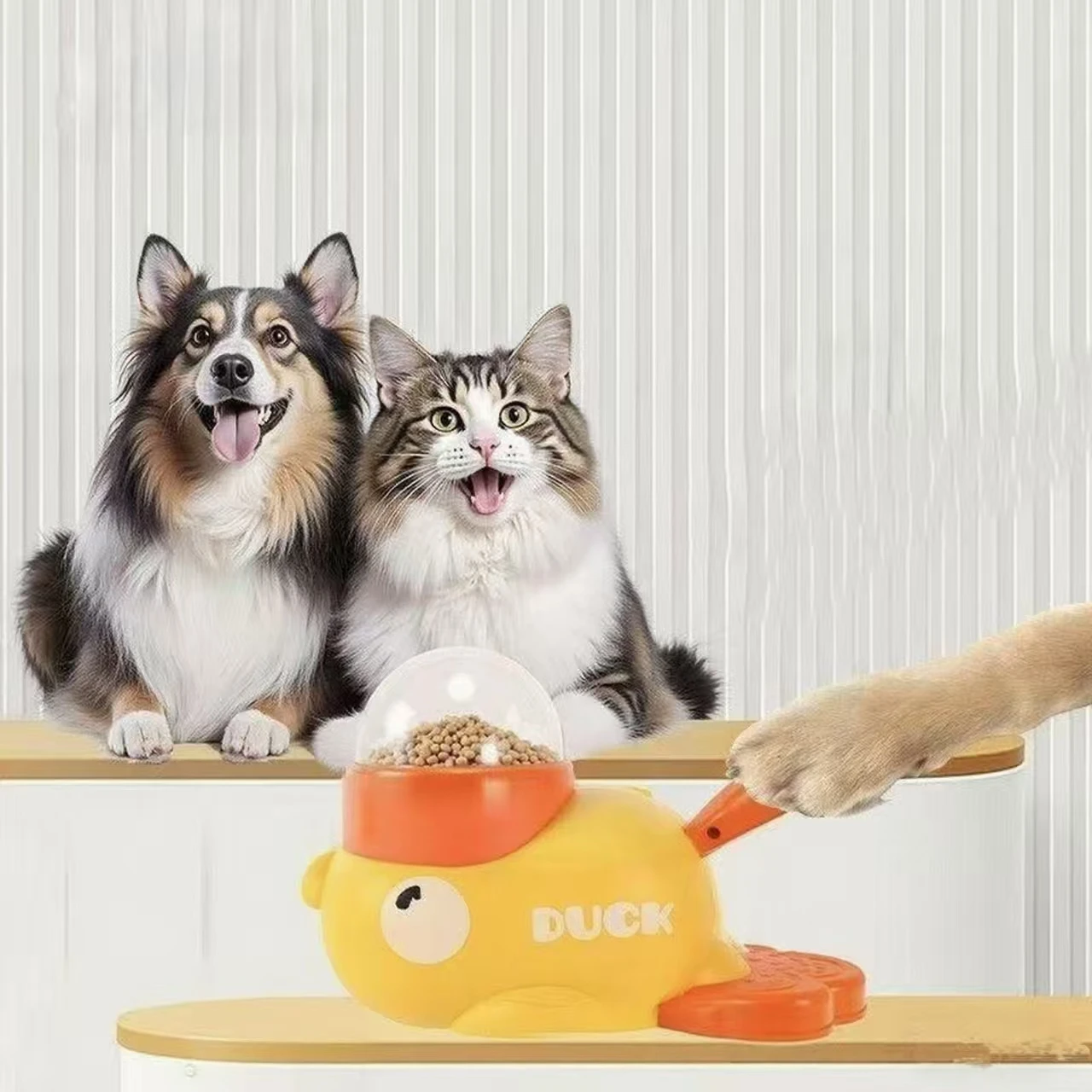 Yellow Duck-Shaped Interactive - Dog Puzzle Feeder Toy ulasan dan harga