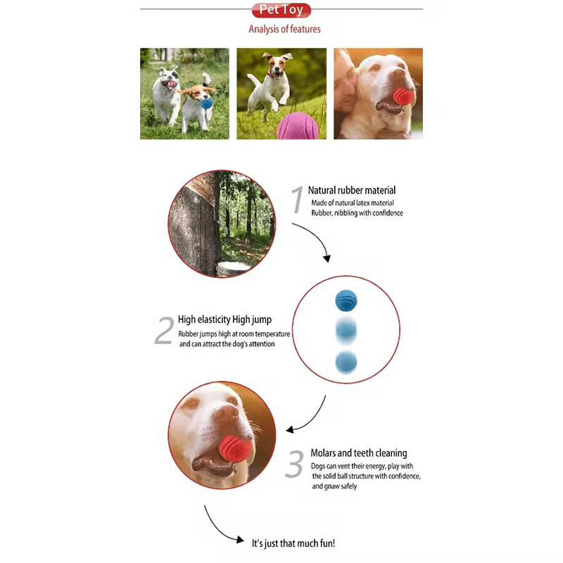 Solid Rubber Dog Bouncy Ball I - Indestructible Dog Chew Toy ulasan dan harga