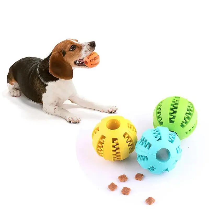 1 Pcs Dog Treat Ball Interacti - Rubber Treat Dispensing Dog Toy ulasan dan harga