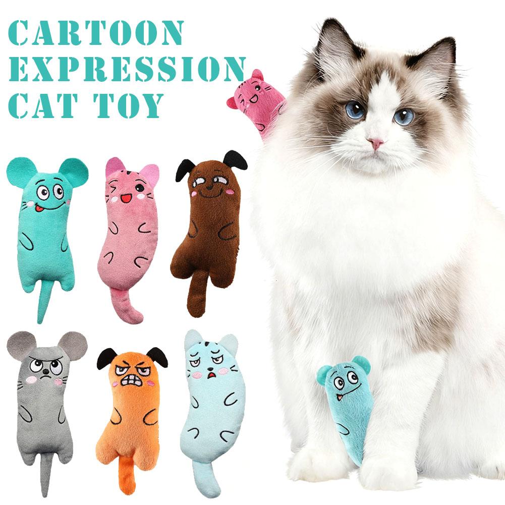 Cartoon Expression Cat Toys Pl - Catnip Interactive Plush Mouse ulasan dan harga