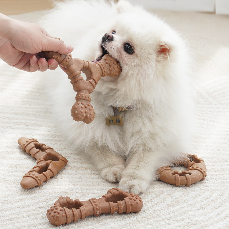Imitation Bone Molar Dog Toy D - Teeth Cleaning Dog Chew Bone ulasan dan harga