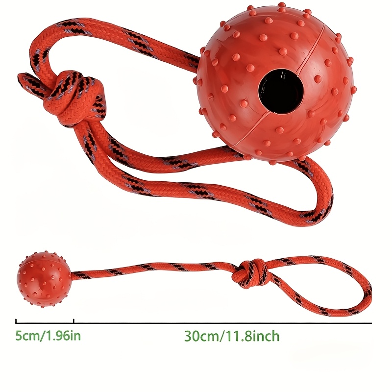 2-Pack Durable Rubber Dog Ball - Dog Rope Toy Aggressive Chewers ulasan dan harga