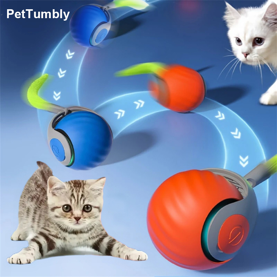 Interactive Cat Toy Ball Autom - Automatic Moving Dog Ball ulasan dan harga