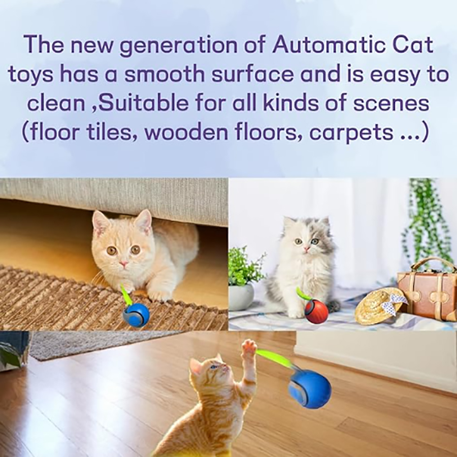 Interactive Cat Toy Ball Autom - Automatic Moving Dog Ball ulasan dan harga