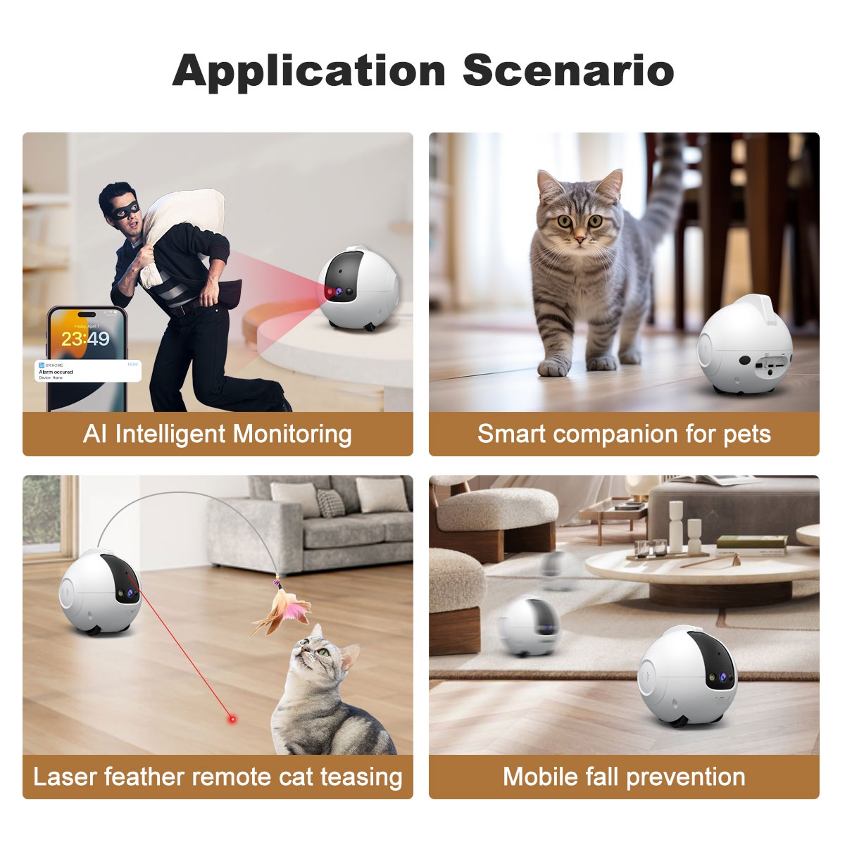 Pet Camera Robot 4MP Pet Compa - Cat Toys ulasan dan harga