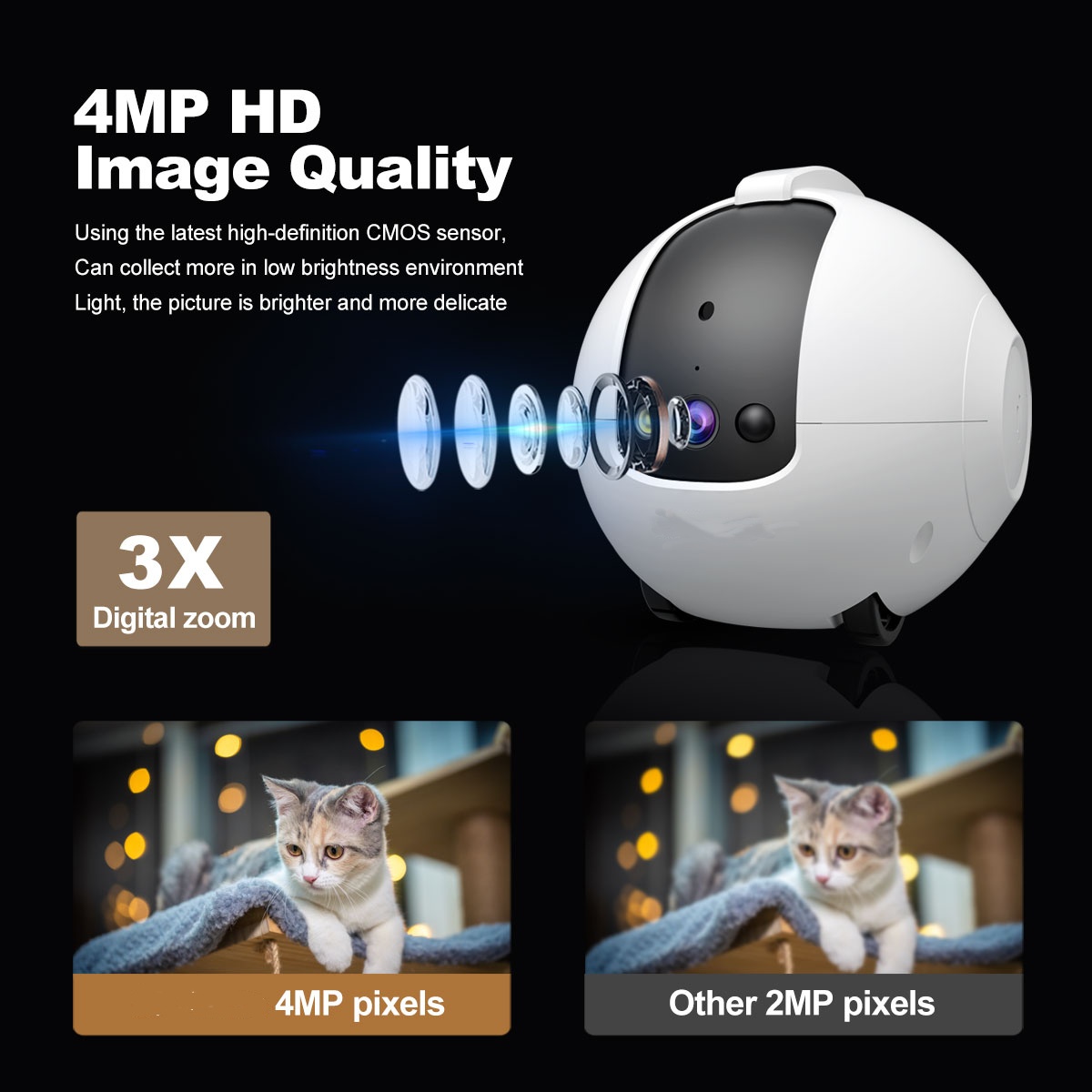 Pet Camera Robot 4MP Pet Compa - Cat Toys ulasan dan harga