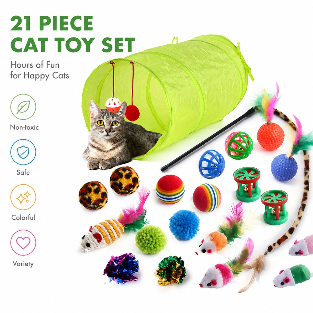 Kitten Play Toy Assortment Fea - Catnip Interactive Plush Mouse ulasan dan harga